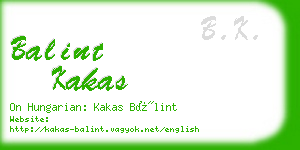 balint kakas business card